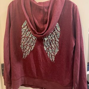 Victoria’s Secret angel wing zip up hoodie size medium